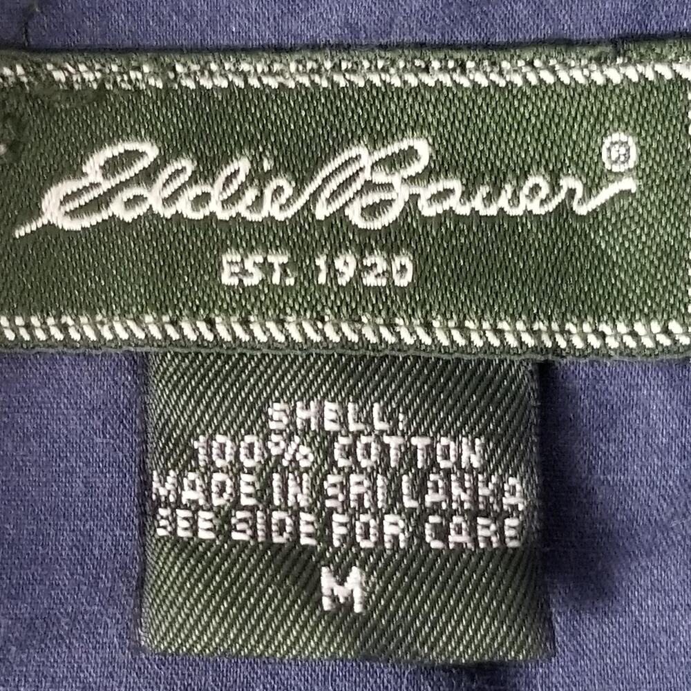 Eddie Bauer Jacket Womens Medium Blue Denim Utility Button Front Pockets Casual - Picture 8 of 12